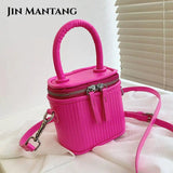 Mini Box PU Leather Crossbody Bag for Women Shoulder Handbag Purses