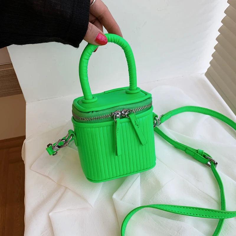 Mini Box PU Leather Crossbody Bag for Women Shoulder Handbag Purses