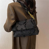 Canvas Crossbody Clutch Purse Chain Shoulder Bag for Women