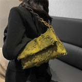 Canvas Crossbody Clutch Purse Chain Shoulder Bag for Women