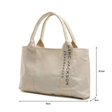 Canvas Shoulder Bag Letter Print Casual Handbag Large Capacity Tote Bag