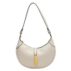PU Leather Women's Shoulder Bag Crossbody Half Moon Handbag