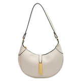 PU Leather Women's Shoulder Bag Crossbody Half Moon Handbag