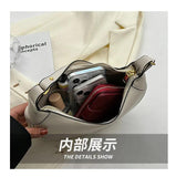 PU Leather Women's Shoulder Bag Crossbody Half Moon Handbag