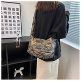Padded Quilted Crossbody Bag Winter Handbag for Women