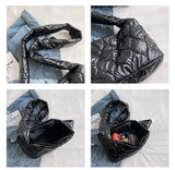 Padded Quilted Crossbody Bag Winter Handbag for Women