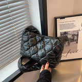 Padded Quilted Crossbody Bag Winter Handbag for Women