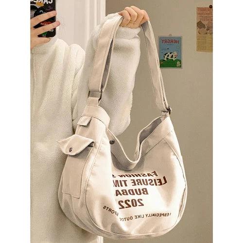 Pattern Women Crossbody Canvas Bag Casual Portable Ladies Shoulder Bags