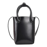 Vintage Small Bucket Handbag Pure Leather Bag Crossbody Bag