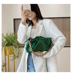 Retro Women Dumplings Messenger Bag Chain Cloud Female Crossbody Shoulder Bag