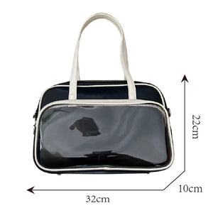 Women Square Tote Bag Large Capacity Shoulder Messenger Bag