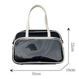 Women Square Tote Bag Large Capacity Shoulder Messenger Bag