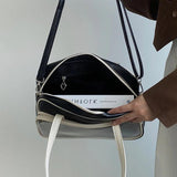 Women Square Tote Bag Large Capacity Shoulder Messenger Bag