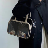 Women Square Tote Bag Large Capacity Shoulder Messenger Bag