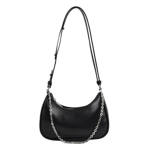 Moon Shap Small Leather Shoulder Bag Women Handbag