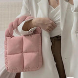 Soft Corduroy Ladies Crossbody Bag Quilted Pillow Shoulder Handbag