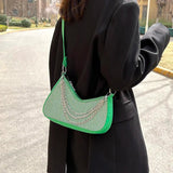 Rivet Shoulder Bag Vintage Small Crossbody Bag Metal Chain Accesori