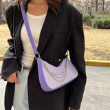 Rivet Shoulder Bag Vintage Small Crossbody Bag Metal Chain Accesori