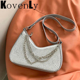 Rivet Shoulder Bag Vintage Small Crossbody Bag Metal Chain Accesori