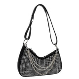 Rivet Shoulder Bag Vintage Small Crossbody Bag Metal Chain Accesori