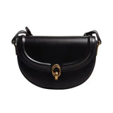 Women's PU Leather Shoulder Bag Saddle Crossbody Purse