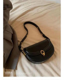 Women's PU Leather Shoulder Bag Saddle Crossbody Purse