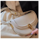 Women's PU Leather Shoulder Bag Saddle Crossbody Purse