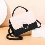 Women Small Handbag Messenger Bag PU Leather Shoulder Bag Ladies Lock Crossbody