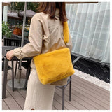 Soft Fur Hobo Handbag Women Large Capacity Purse Lady Sac Winter Handbag
