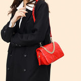 Women Mini Shoulder Bag Satchel Style Nylon Small Crossbody Bags Chain Clutch