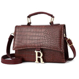 Stone Pattern Shoulder Crossbody Bag for Women Top-handle Bag