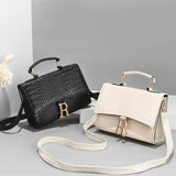 Stone Pattern Shoulder Crossbody Bag for Women Top-handle Bag