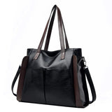 Leather Shoulder Bag Women Large Capacity Tote Handbag and Purse