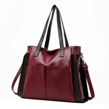 Leather Shoulder Bag Women Large Capacity Tote Handbag and Purse