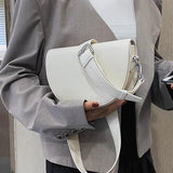 Vintage Leather Saddle Bag Crossbody Handbags for Women