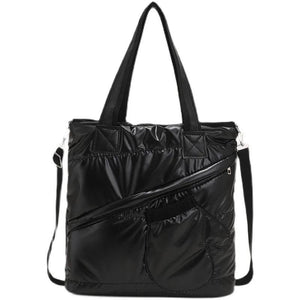 Winter Soft Fluffy Cotton Shoulder Bag Waterproof Casual Travel Handbag