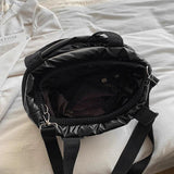 Winter Soft Fluffy Cotton Shoulder Bag Waterproof Casual Travel Handbag