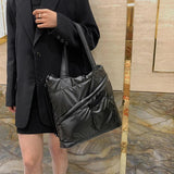 Winter Soft Fluffy Cotton Shoulder Bag Waterproof Casual Travel Handbag