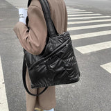 Winter Soft Fluffy Cotton Shoulder Bag Waterproof Casual Travel Handbag