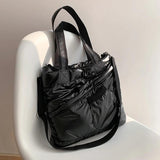 Winter Soft Fluffy Cotton Shoulder Bag Waterproof Casual Travel Handbag