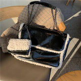 Soft Leather Chain Shoulder Crossbody Bag Lady Casual Fluffy Purse