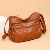 Soft Leather Shoulder Bag Crossbody Messenger Bag for Women