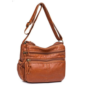Soft Leather Shoulder Bag Crossbody Messenger Bag for Women