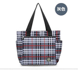 Stripe Waterproof Oxford Duffle Large Capacity Women Travel Shoulder Valise