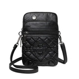 Vintage PU Leather Zippers Flap Bag Women Shoulder Handbag Crossbody Bag
