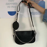 Retro Pu Leather Women Messenger Bag with Purse