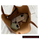 Leather Women's Casual Tote Large Capacity Shopping Bag Soft Handbag