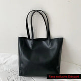 Leather Women's Casual Tote Large Capacity Shopping Bag Soft Handbag