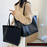 Leather Women's Casual Tote Large Capacity Shopping Bag Soft Handbag