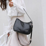 Women Crossbody Shoulder Bag Solid Pu Leather Handbag